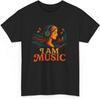 I Am Music Short Sleeve Crew Neck T-Shirt – Soft Unisex Cotton Tee for Music Lovers