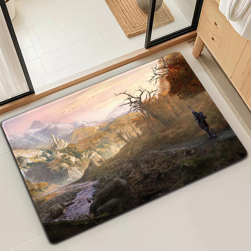 

Game BG3-B-Baldur s Gate 3 Door Mat Bath Microfiber Decorative Versatile Flannel Floor Mat Quick Dry Absorbent Non-slip Sole 40cm x 60cm