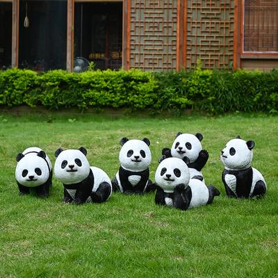 Dekoracja dziedzińca na zewnątrz Model zwierzęcy Rzemiosło żywiczne Symulacja Panda Zabawne ozdoby Dom Ogród Atmosfera Dekoracja