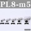 Pneumatic Tube Quick Connector: PL8-02, 4-M5, 6-01, 10-03, 12-04 Threaded Elbow