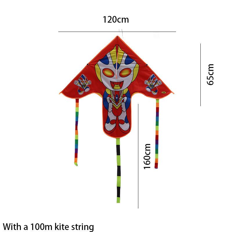 1.2 Meter Children's Curved Edge Kite With High Definition Printing Triangular Kite For Ground Stall And Park