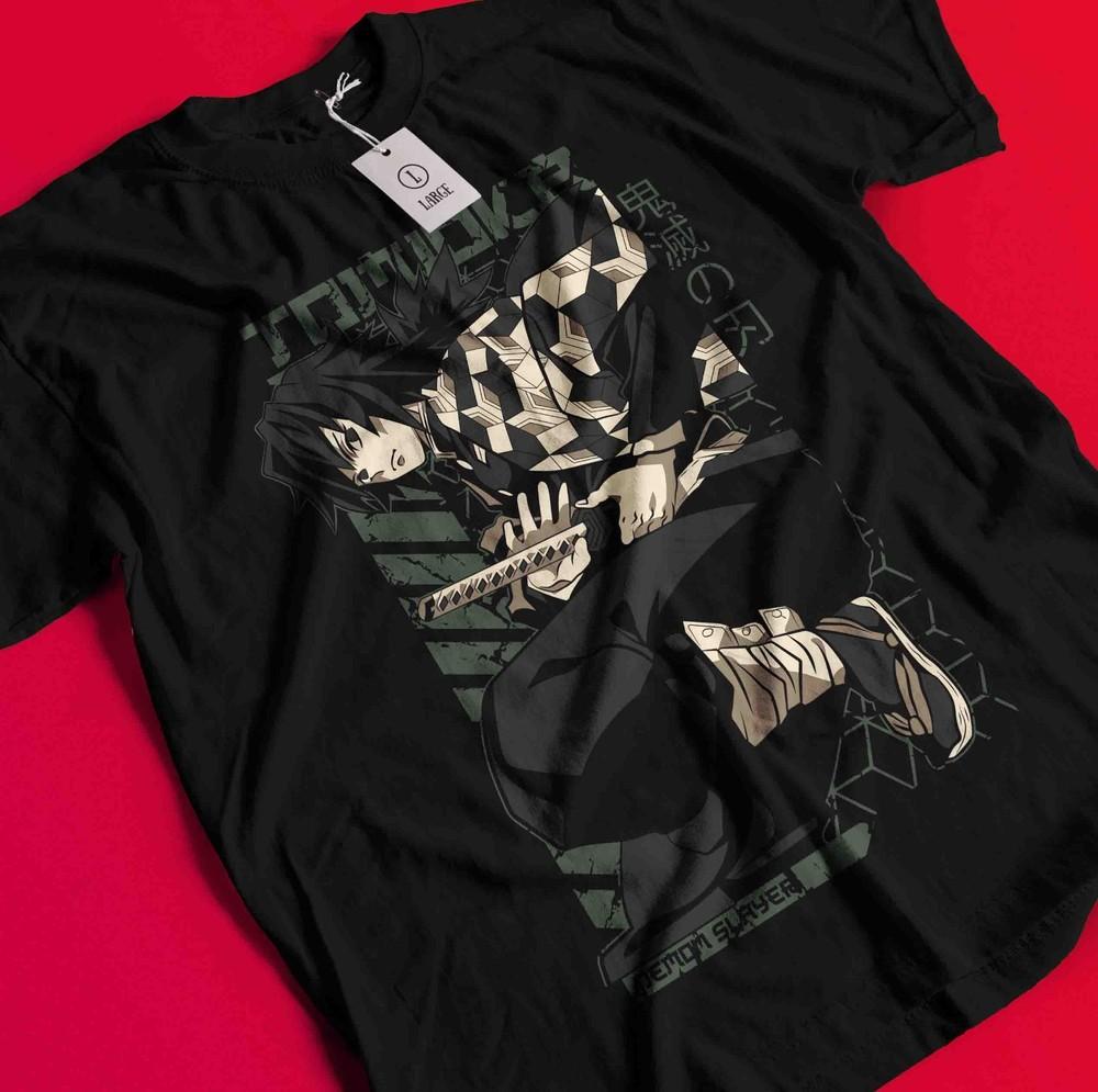 

Demon Slayer Shirt Tomioka Giyu Tshirt Tanjiro T-Shirt Muzan Doma Kokushibo Tee BB1537 M