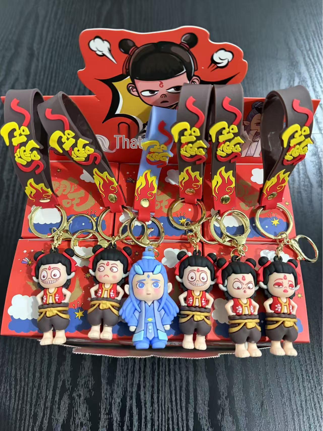 

Набор брелоков Нечжа и Ао Бин: Аксессуар для рюкзака и коллекционная игрушка-сюрприз