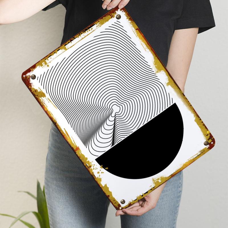 Abstract Line Art Print Sign Abstract Art Poster Decor for Room Decoration Modern Home Decoration Retro Coffee Bar Accessories