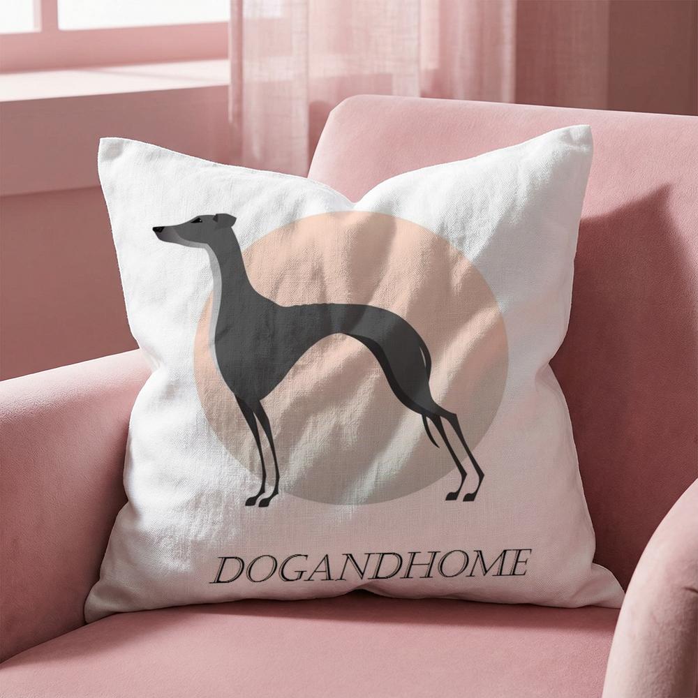 Derp Whippet Cute Cushion Cover Multi-Scene Pillow Cover for Home & Car - Reversible, Soft & Durable for Daily Use