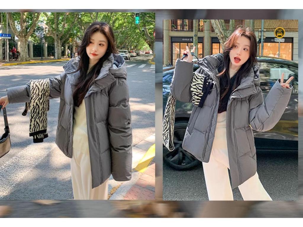 MM Mingmo Damen Petite Locker geschnittene Daunenjacke - Winter 2025