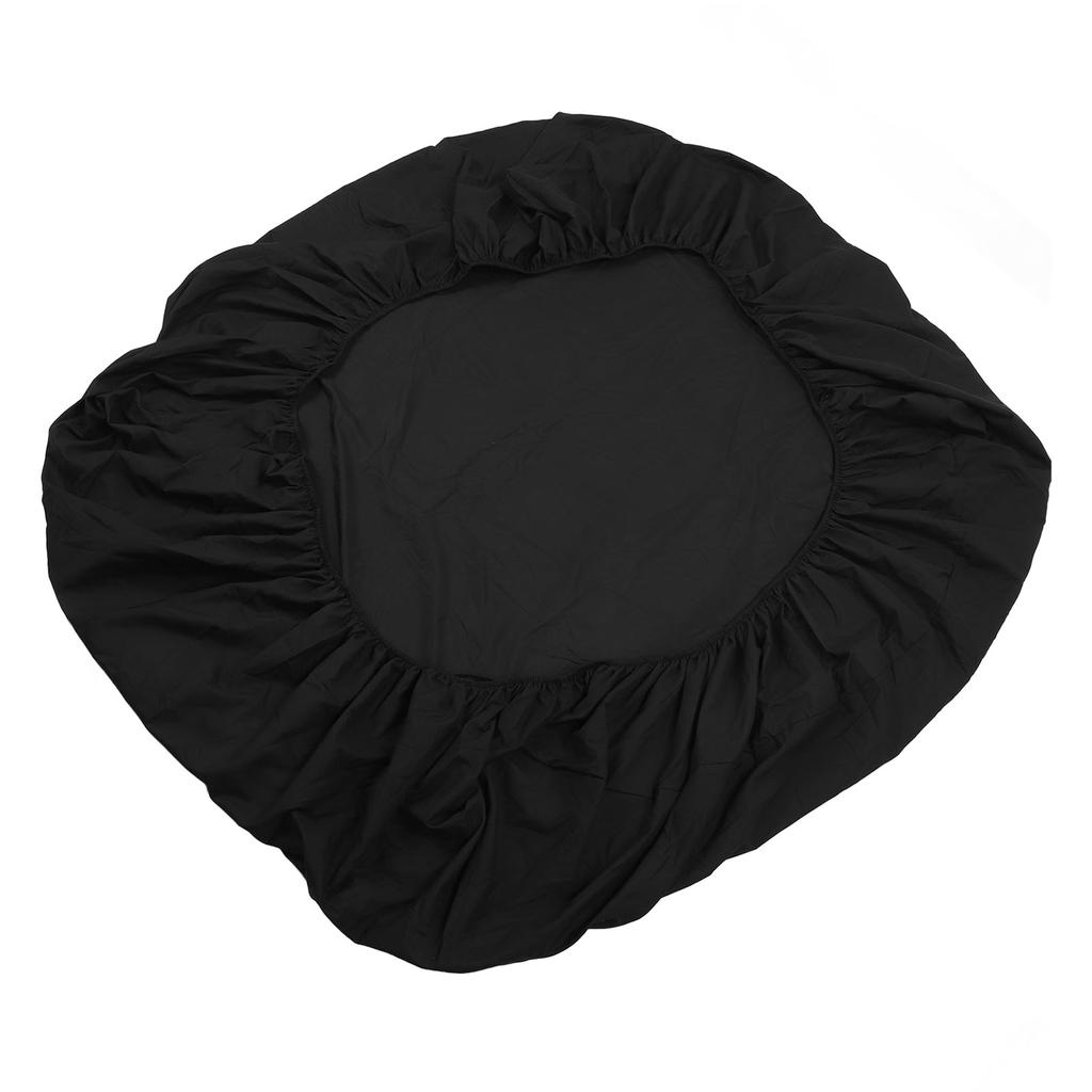 Fitted Sheet Washable Solid Color Bed Sheet Breathable Fitted Mattress Protector for Bedroom Black