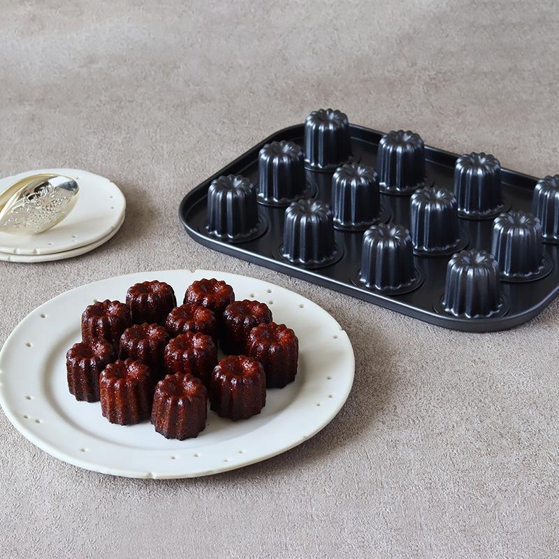 Stampi per Canelé in Acciaio al Carbonio per Uso Domestico Antiaderenti Monoporzione Stampo per Muffin Stampini per Cupcake Resistenti al Calore Dolci Francesi