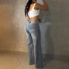 Women's European-Style High-Waist Diamond Straight-Leg Jeans with Belt
