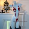 Sensual Red Lingerie Bodysuit with Bow - Perfect for New Year's or Christmas