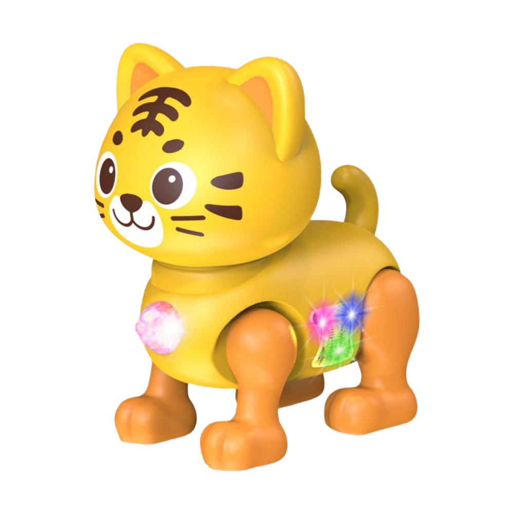 Elektronisches Haustier für Kinder Musikspielzeug Cartoon Elektrisches Vokalspielzeug Tiger Spielzeug Mit Ton Blitz Beleuchtung Singen Tanzen für Mädchen Jungen Geschenk