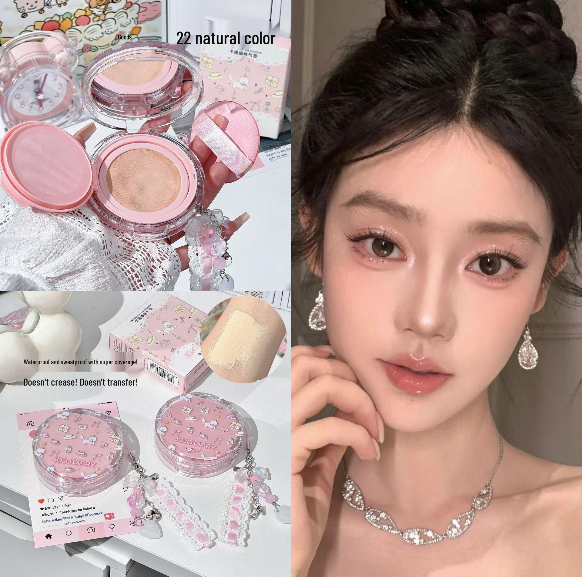 

Мультяшный кушон-BB крем «Котенок» - Стойкий, Водостойкий, Контролирующий жир и Не размазывающийся консилер для студентов