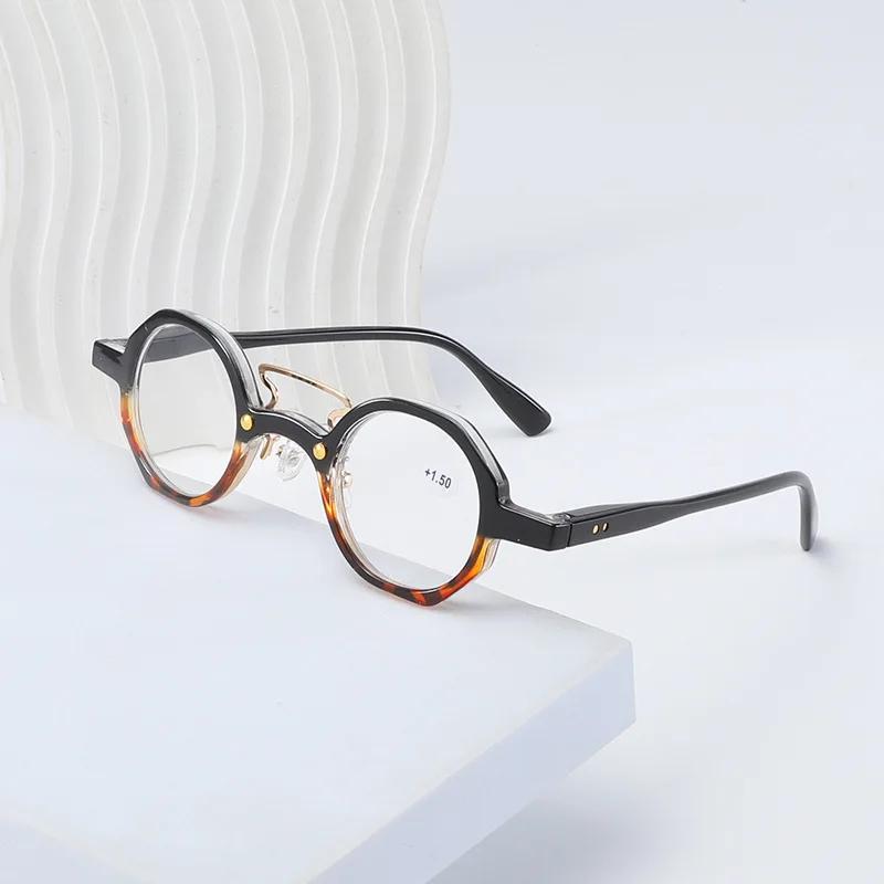 Neutral Retro Small Round Frame Presbyopia Glasses Fashion Reading Glasses Ultra Clear Anti Blue Light