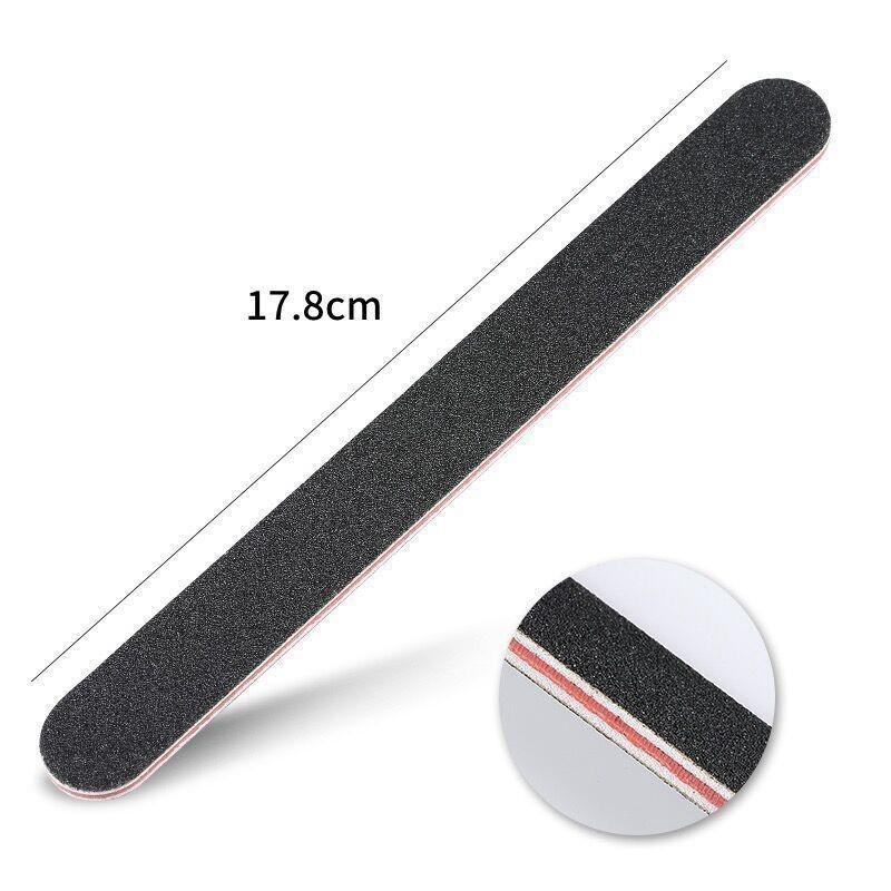 Dual-Sided Black Sand Nail File for Perfect Shaping and Manicure