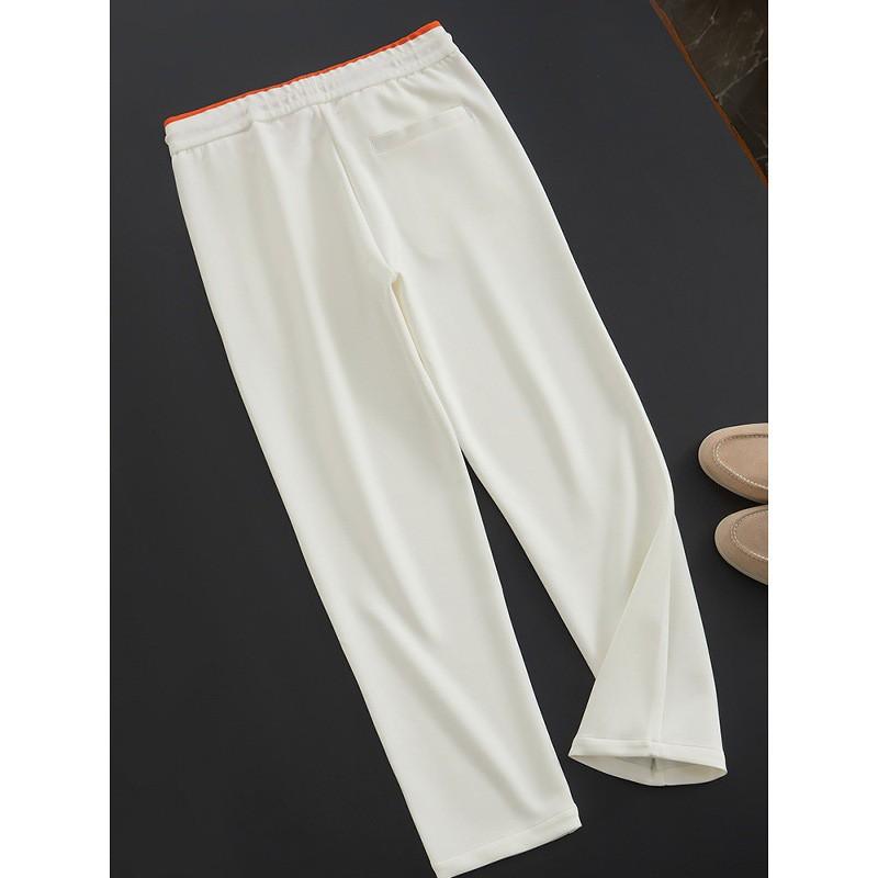 Mens Casual Pants Slim Fit Straight Leg Sports Sweatpants With H Embroidery Modal Blend Wear