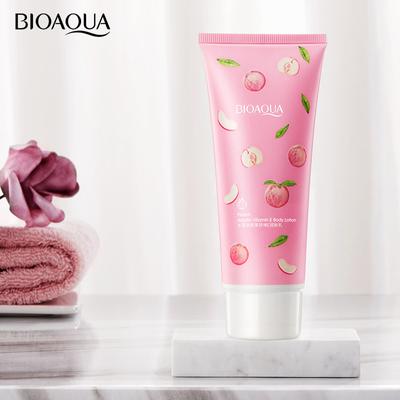 Boquanya Peach Lactobacillus Vitamin E Feuchtigkeitsmilch, feuchtigkeitsspendende, feuchtigkeitsspendende Ölkontrolle, verbessert stumpfe Körpermilch