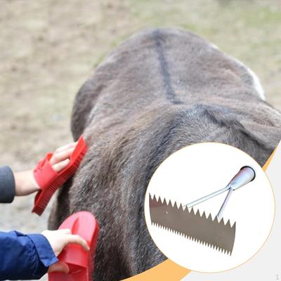 Double Sided Animal Shedding Comb Grooming Tool Professional Versatile for Barn Use Hair Removal