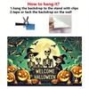 Polyester fabric background wall fabric for Halloween skull and pumpkin party, suitable for outdoor decoration