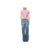 PINKO Fitted Round Neck Letter Print T-Shirt Women tops Pink 100355A1LV-N98