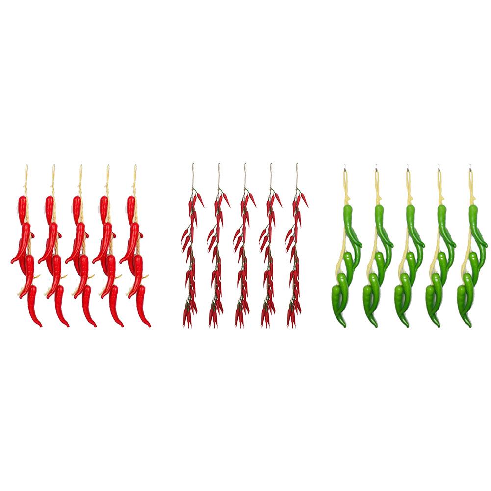 Dining Area Decoration About 50-55cm Hanging String Decoration Holiday Ornament Rustic Chili Pepper Dried Pepper Decoration