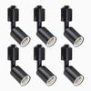 LVWIT Lighting Rail Spotlights, E26 Base, Socket, Adjustable Angle, Black, Set of 6