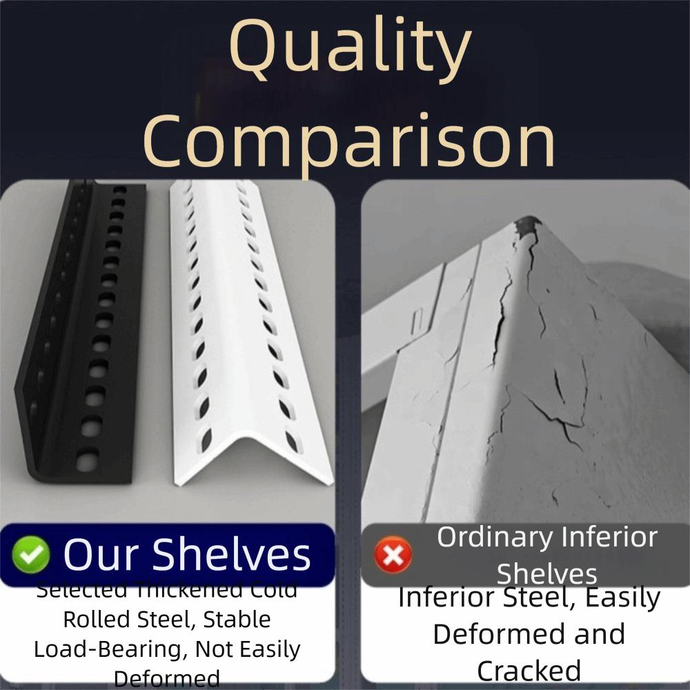 Multi-Layer Metal Rack Shelf Strong Load-Bearing Quick Installation Heavy Duty Shelving Steel Construction Storage Shelves