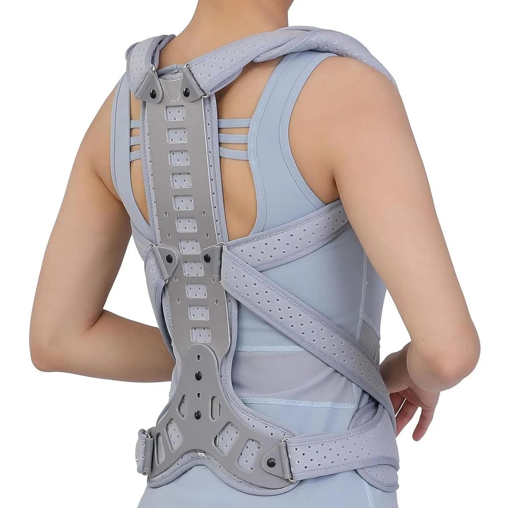 Adjustable Posture Corrector Metal Back Straightener Brace Support Men Women Back Neck Shoulder Pain Relief Hunchback Correction