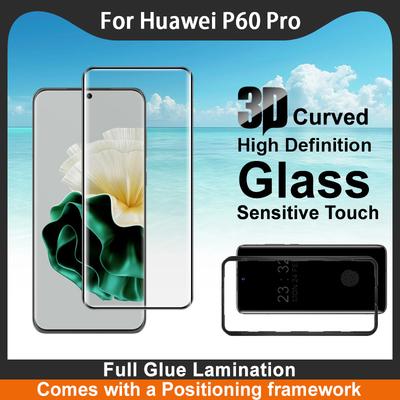 Para Huawei P60 Pro Vidro IMAK Película de Vidro Temperado Curva 3D de Tela Cheia