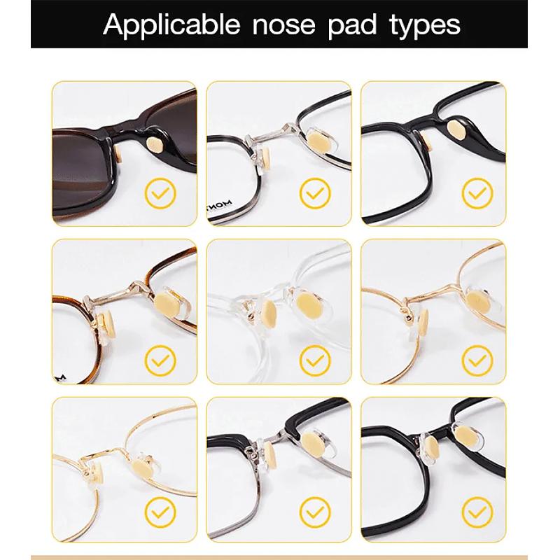 4 Pairs/Stickers Lightweight Wear Glasses Anti Slip Stability Wide Adaptability Skin Friendly Breathable