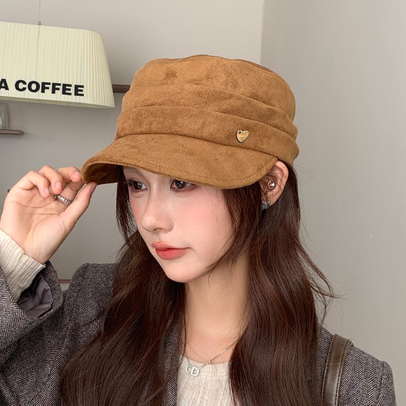 Retro Versatile Woolen Beret Showing Face Ducktongue Octagonal Hat Children'S Warm Windproof Newsboy Hat