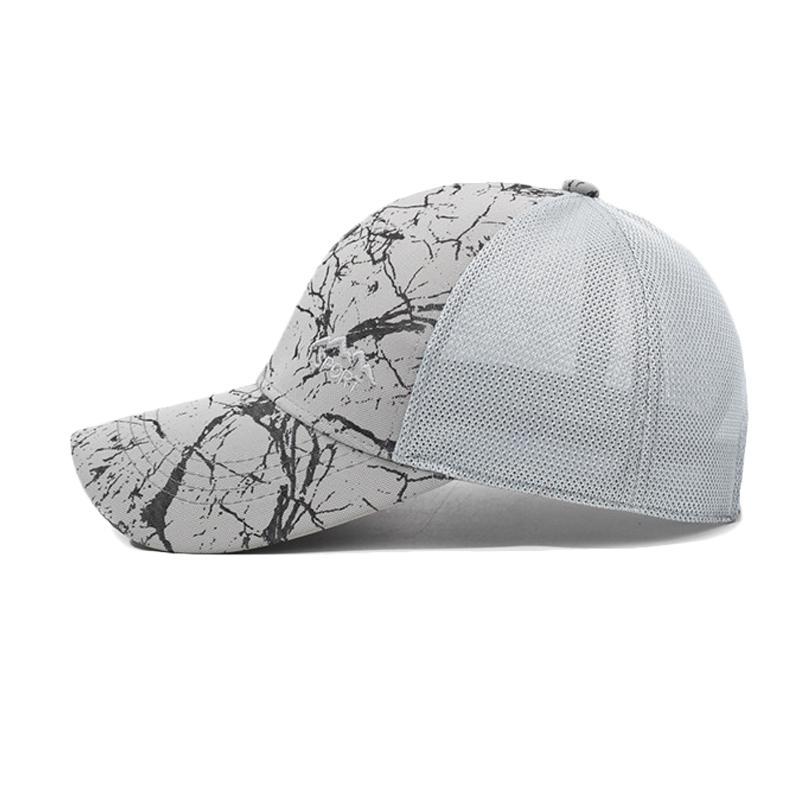 Summer Men's Sun Hat Outdoor Sports Net Baseball Cap Print Fishing Breathable Cap