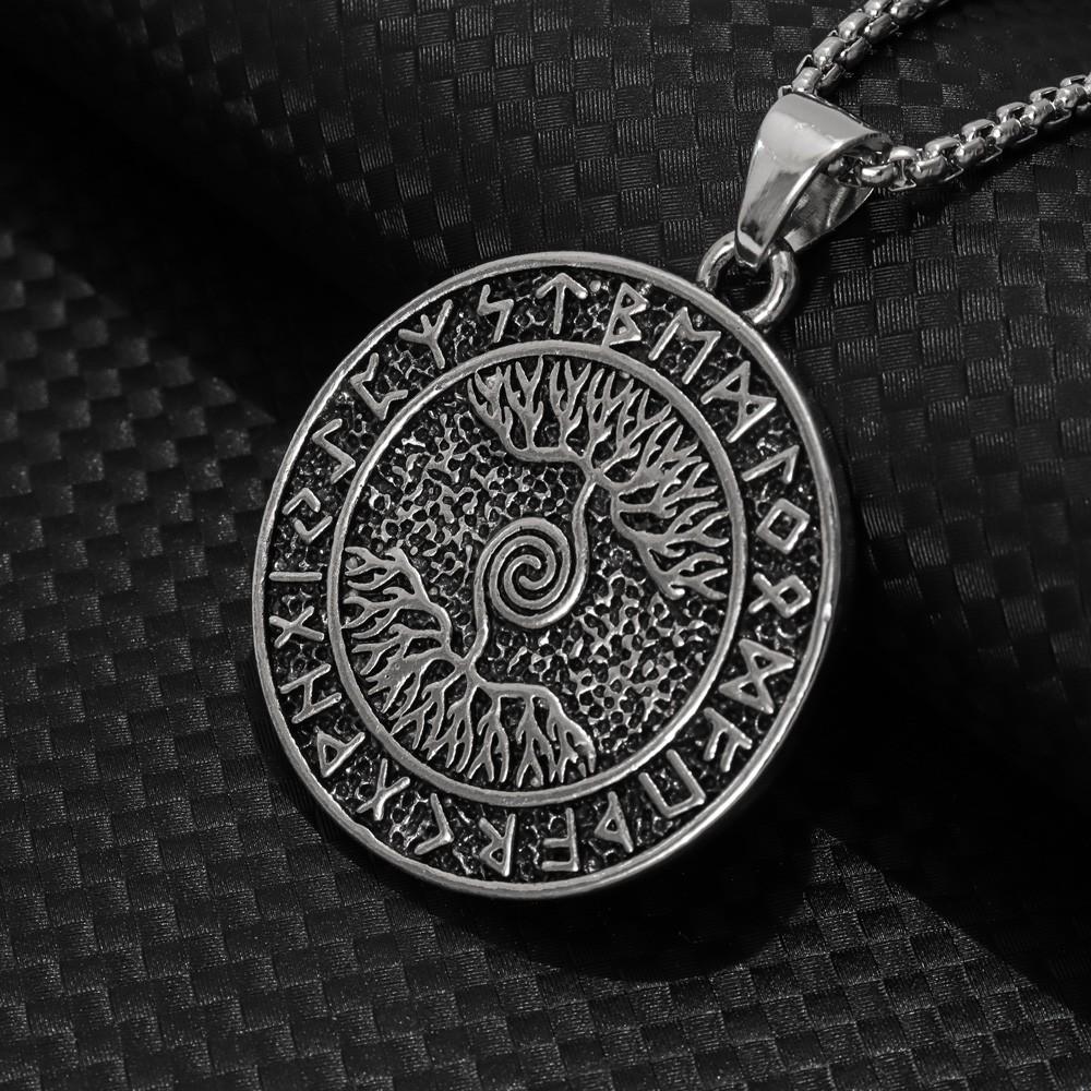 

Европейская и американская личность ретро викингов кельтское дерево жизни мужской титан стальной кулон
