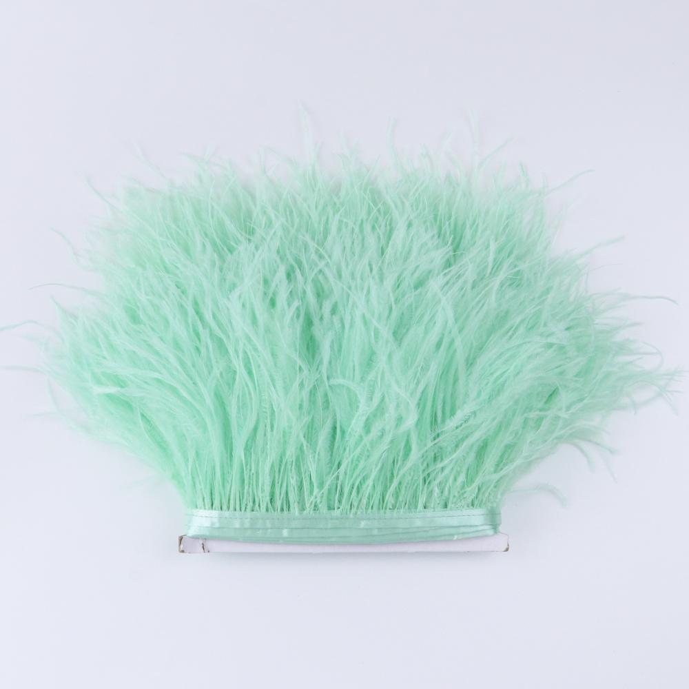 1 Meter Natürlicher Straußenfederbesatz 8-10CM Hochzeitsfeierkleid DIY Nähzubehör Schmuckverarbeitung Band Plumas Handwerk