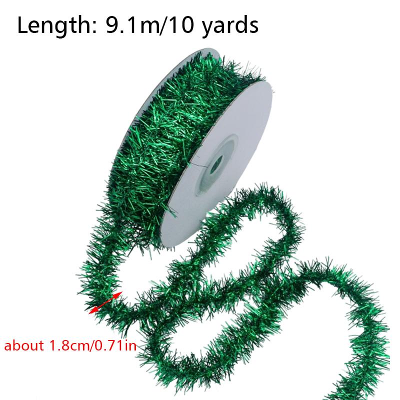 1Roll DIY Polyester Hanging Wreath Xmas Tree Decor Rainbow Color Ribbon Christmas Party Supplies Home Decor Wedding Decoration