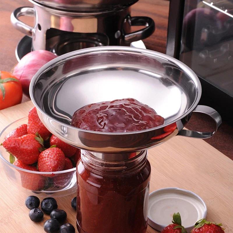 Edelstahl-Trichter mit breiter Öffnung, Einfülltrichter, Tasse, Marmelade, Salatdressing, Trichterfilter für Gläser, Dosen, Filteröl, Wein, Wasser, Gewürze