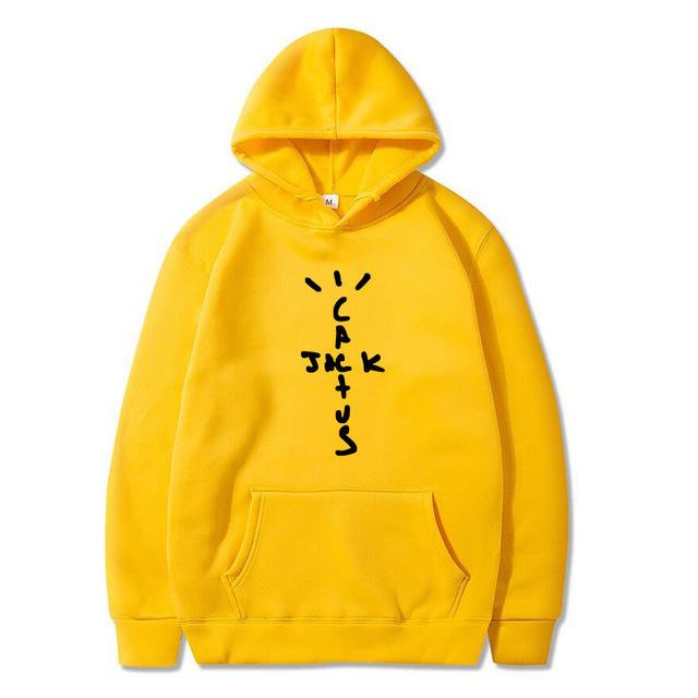 Cactus Jack Swag Alphabet Print Hooded Sweater Women's Hooded Sweatshirt Casual Pullover