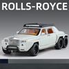 1/32 Rolls-Royce Phantom 6X6 Alloy Car Model Diecasts Metal Toy Off-road Vehicles Model Sound and Light Kids Gifts