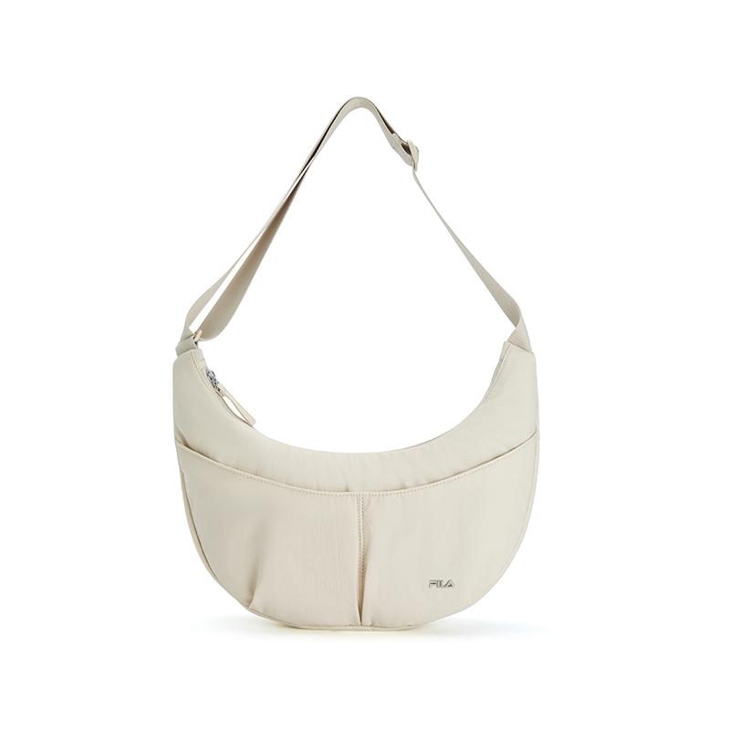 FILA Original Citywalk Crossbody Bag Fashion Simple Classic Retro Casual Commuter Versatile Lightweight Texture Fabric Women bags F13W629167FBG Gray Wheat