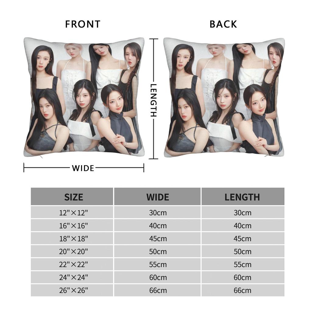 Kpop Style Babymonsters Group Pillowcase Printing Polyester Cushion Cover Decor Throw Pillow Case Cover Home Zipper 40X40Cm