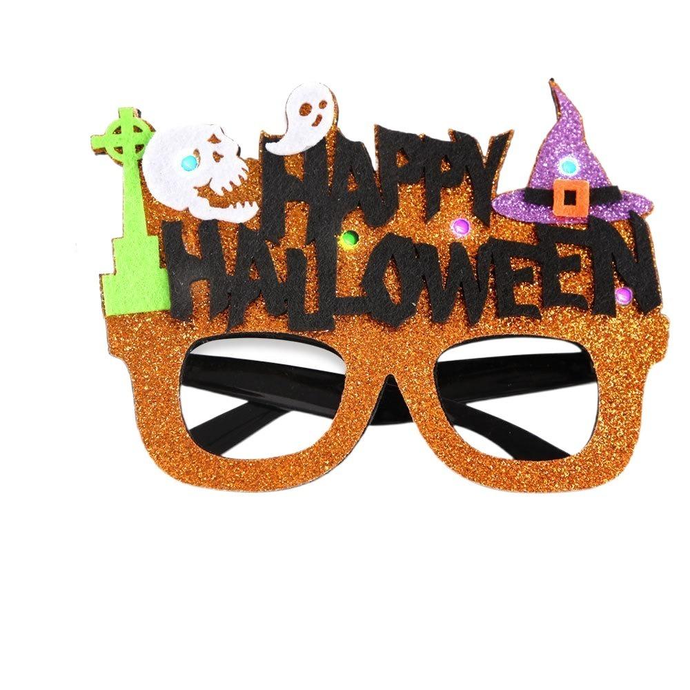 Plastic Pumpkin Glasses LED Halloween Eyewear Frame Festival Halloween Luminous Glasses  Women