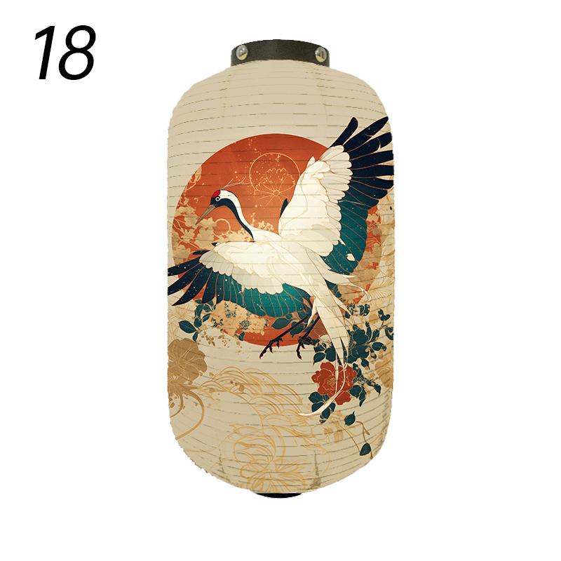 Japanese Style Traditional Cloth Lantern Crane Izakaya Sushi Restaurant Decor Signboard Party Festival Outdoor Decor Lantern