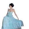French temperament mint green neck suspender dress women's summer Sanya seaside vacation backless super fairy long dress