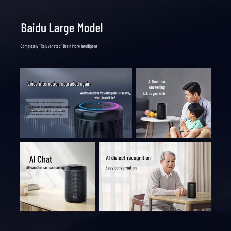 Xiaodu Smart AI Bluetooth Speaker with IR Remote CN plug (adapter included)