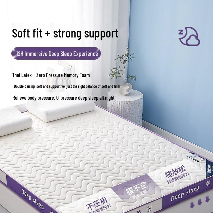 Latex Memory Foam Mattress Soft Pad for Home, Dorm, or Rental Use – Ideal for Single Tatami Beds