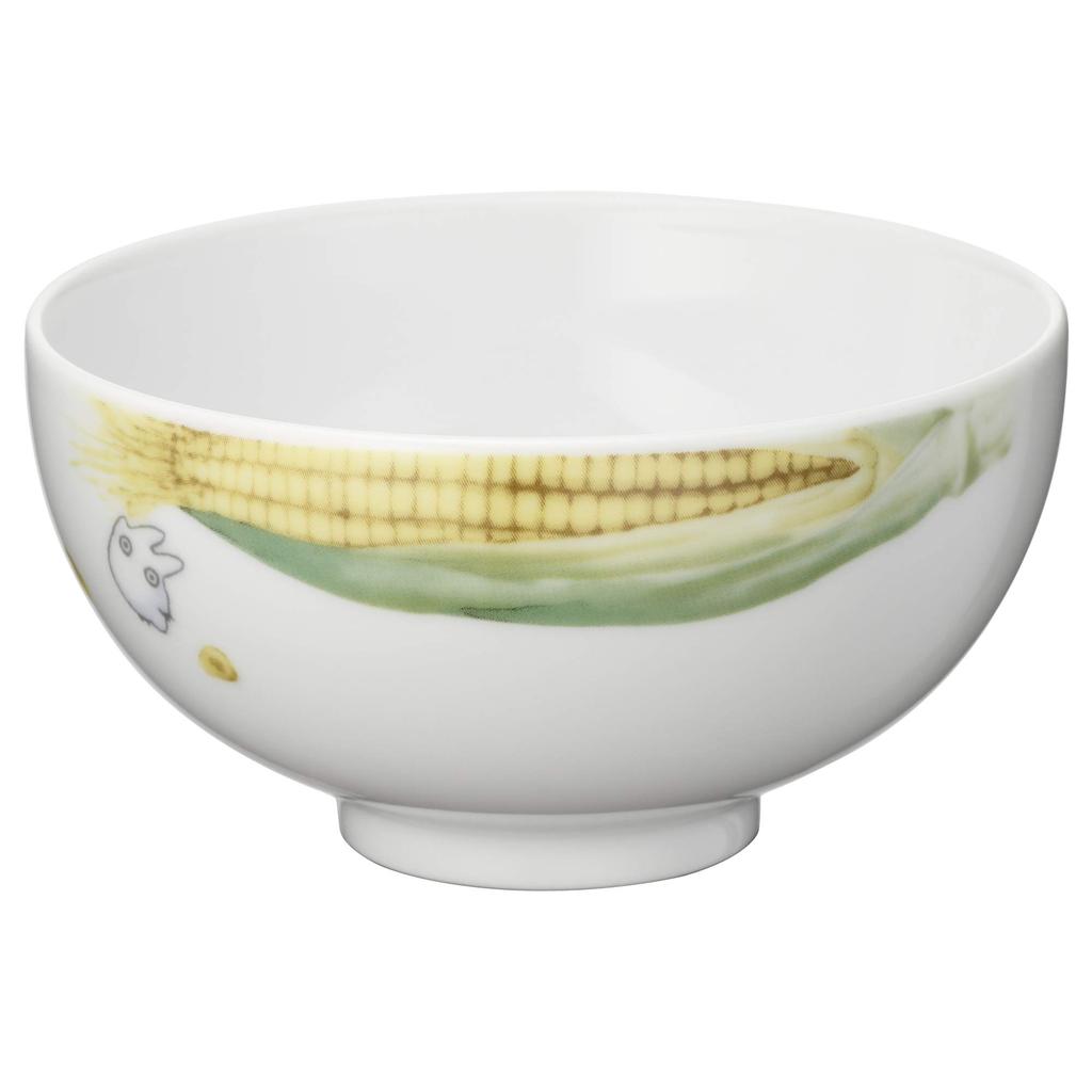 Noritake Rice My Neighbor Totoro Microwave and Dishwasher Corn Fine Bowl, 320cc, Design, Safe, Pattern, Porcelain, VT91082/1704-3