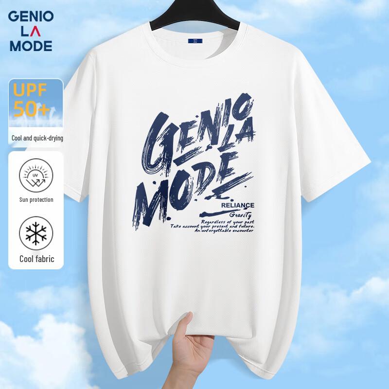 GENIOLAMODE Men s Ice Silk Quick-Dry Short Sleeve T-Shirt L