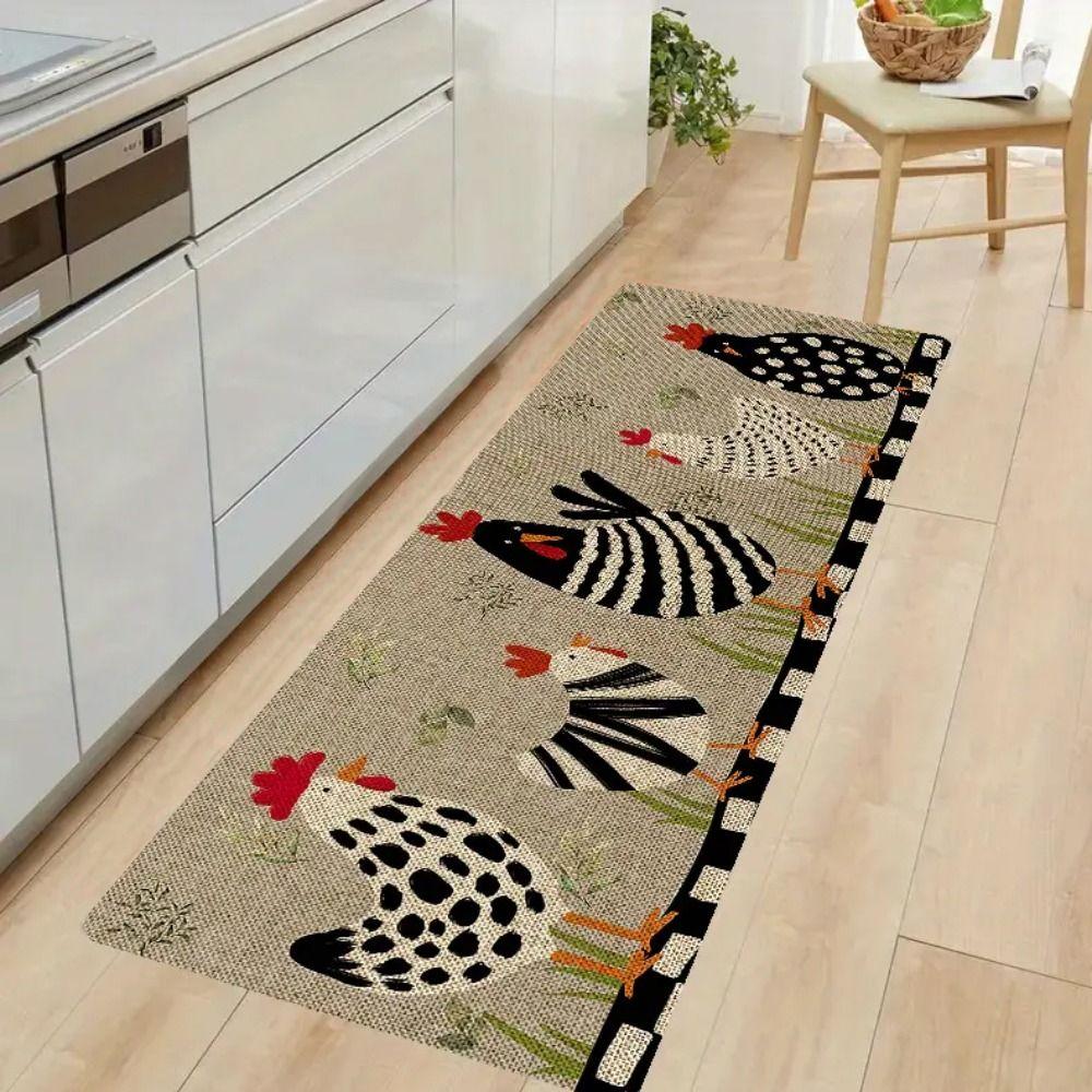 Super Absorbent Kitchen Carpet Anti-Slip Floor Mat Rug Chicken Kitchen Mat  Home Decor