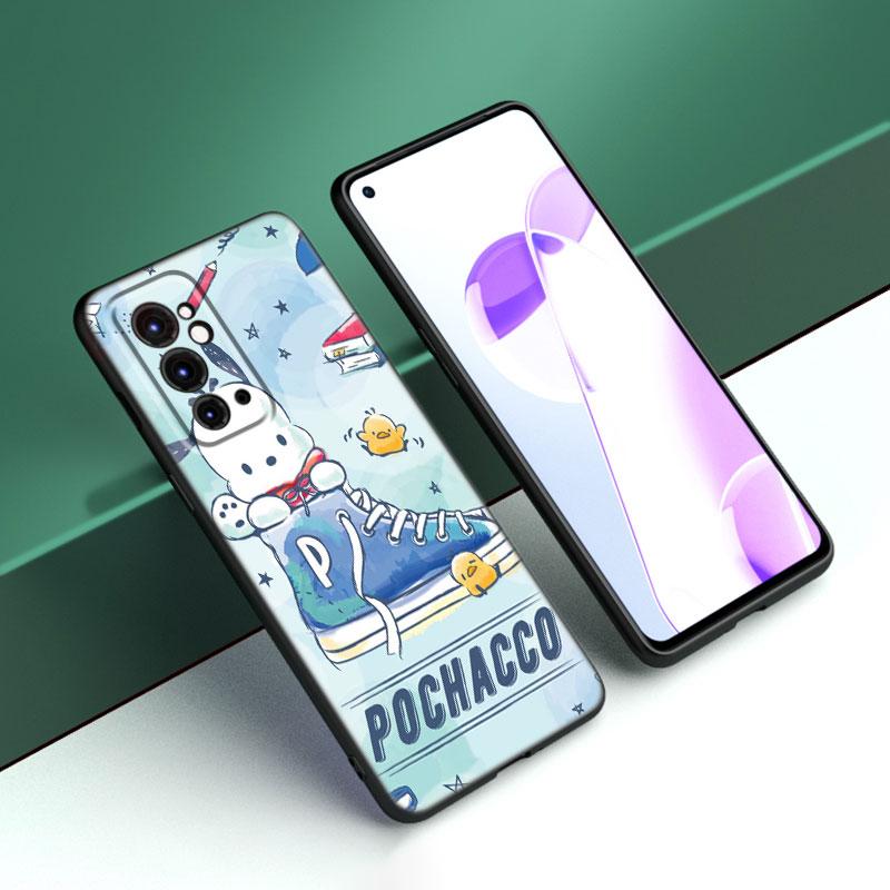 Cartoon Lovely Pochacco Black Silicone Phone Case For OnePlus 9 10 11 12 ACE 2V Pro 9RT 10T 10R Nord CE 2 3 Lite N10 N20 N30 5G