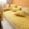 Three-dimensional Carved Plush Winter Thickened Sofa Cushion Fashionable Simple Non-slip Cover Seat Cushion