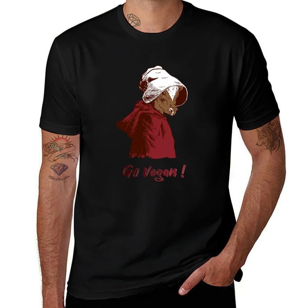 Handmaid's Tale | Go vegan! | Cow in Gilead T-Shirt Basic Breathable Solid Color T-Shirt